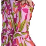 Taylor Women'S Pink/Multi Floral Tiered Flutter Sleeve Dress Size‎ M Pockets Pink Size M Photo 4