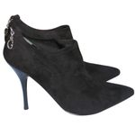 Guess NWT Black Black Faux Suede Heeled Booties Photo 0