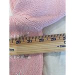 Ms. Lee Women’s L Cardigan Faux Fur Collar Pink Plaid Snowflake Beaded Knit Size L Photo 7
