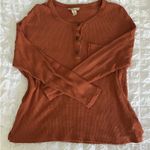 Madewell  Orange Distressed Henley Photo 0