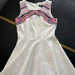 Jodi Kristopher Fit & Flare Dress Size 3Jr White w/Geometric Print on Top EUC Photo 2