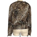 Vintage Leopard Print Blouse Animal Pattern Top Chic Street Style M/L Black Size M Photo 9