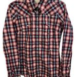 Roper Red Blue Plaid Pearl Snap Button Down Western Ranch Country Riding Shirt Size XS Photo 0