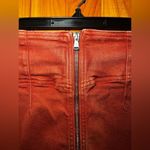 We The Free Free People  Burnt Orange Rust Virgo Zip Mini Skirt Size 27 Photo 6