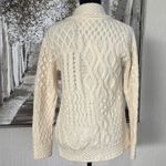 Aran Mor Women's One Button 100% Merino Wool Cream Cardigan NWT Photo 7
