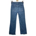 AYR  Medium Blue Straight Leg The Pop Frayed Raw Hem Jeans 33 Photo 4