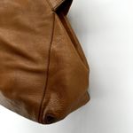 Sundance Leather Shoulder Bag Purse Zip Closure Lined Solid Casual Tan One Size Brown Photo 7