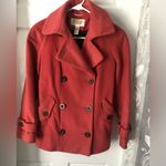 Talbots Vintage woman’s 100% Wool coat peacoat double breasted buttons up sz 2 P Photo 3
