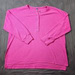 Old Navy Sweater Womens XL Pink Ribbed Long Sleeve Henley Pullover Casual Photo 0