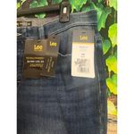 Lee Slim Fit Straight Leg Mid Rise Jeans Womens 16S Short Blue Denim Stretch Photo 4