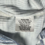 Cloud Dancer Blue and White Stripe Patterned Crop Top Size L Photo 4