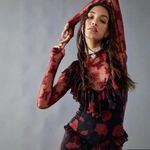 Free People  NWOT Size Large FABULOUS Austyn Femme One Piece Black & Red Jumpsuit Photo 2