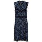 ZARA green black contrasting lace dress size Large Photo 7