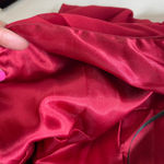 iEFiEL Burgundy Sleeveless Halter Neck High-Low Flare Evening Party Dress Sz 4 Photo 9