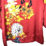 Soft Surroundings  Women’s Fantasia Floral Silky Pullover Blouse Red Size Small Photo 6