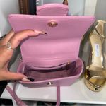 White House | Black Market  Pink Pastel Suede Buckle Chain Mini Crossbody Bag Photo 6