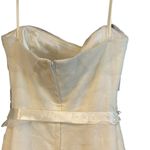 BCBG Maxazria cream tiered tile tule maxi wedding gown special occasion formal Photo 14