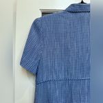 Talbots Vintage  Blue Checkered Button Midi Dress Cottagecore Western Size 4 NWT Photo 4