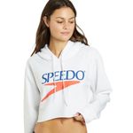 Speedo Sweatshirt Womens XL  White Crop Hoodie  New Photo 0