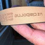 Liz Claiborne  Black‎ Leather Belt Solid Brass Buckle Womens XL Style No. BTR006 Photo 6