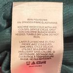 EXPRESS 🆕 Desire solid green stretch velvet wrap front v neck 3/4 sleeve ribbe… Photo 6