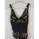 Alex Marie Mysterious Burnout One Piece Swim Suit Beige Black Paisley Women’s 16 Photo 3