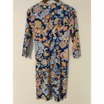 J. McLaughlin  Catalina Cloth Catalyst Floral Midi Dress Blue Orange EUC XS Basic Photo 7