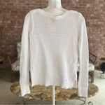 Tahari  Sweater Crewneck Open Knit White Long Sleeve XS Preppy Classic Casual Photo 1