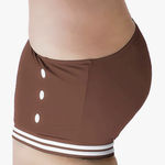 Curvagile. Women's Plus Size High Waisted Bikini Bottoms Tummy Control Swim Bottom with Side Pockets Full Coverage Swimsuit Photo 1