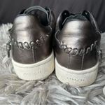 Coach  Tea Rose Floral Embellished Metallic Leather Sneakers womens shoe size 9 B Photo 8