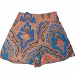 J.Crew $98 Tie-Waist Short Skort Paisley Ratti Mediterranean Size 6 EUC Photo 2