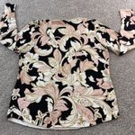 Chico's  Womens M Print Scroll V Neck Long Sleeve Sweater Career Photo 7