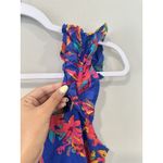 J.Crew  Women Dress Square Neck Midi Blue Cotton Preppy Floral Boho Size 6 2224 Photo 6