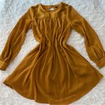 H&M Mustard Orange Long Sleeve Shift Dress Size 4 Photo 15