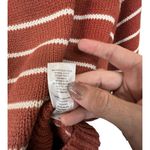 Tahari  Rust and Cream Striped Sweater Photo 4