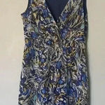 Anthro Moulinette Soeurs Oak Apple 100% Silk Dress Size‎ 12 Blue Photo 0