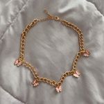 Princess Polly Butterfly charm gold chain choker necklace pink 🦋💖 Photo 1