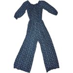 Hollister Navy Floral Jumpsuit Size Small Photo 2