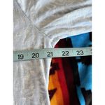 RXB Light Blue Floral Imprint Long Sleeve Shirt V Neck Size Large High/Low Photo 6