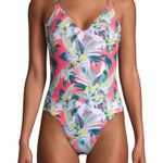 Vigoss  Womens Tropical Cutout Ring Back One Piece Swimsuit‎ Multicolor Medium Photo 0