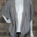HYX Cardigan Sweater Open Front Batwing 3/4 Sleeve Woman's Draping Gray Size L Photo 0