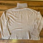 J.Crew  TurtleNeck Sweater M Tan Beige with Ribbed Details Wide Sleeves Soft Photo 0