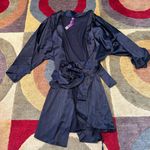 Adore Me NWT Satin Black Short Kimono Robe Sleepwear Pajamas Women’s Size XS Photo 0