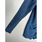 Carlisle Collection Cardigan Sweater Womens Medium Blue Open Front Boucle Knit Photo 3