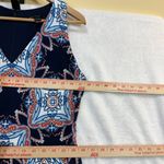 Maggy London M Handkerchief Blue Midi Dress Boho Summer Formal Abstract Flowy Photo 7