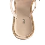 IMA Prima Lightweight Nude Rose Gold Rhinestone Bow Thong Sandals Tan Size 10 Photo 6