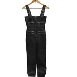 WE WORE WHAT Moto Overalls Vegan Leather Black XS WWQ06 1 Photo 1