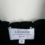 LA LIGNE Eloise Convertible Smocked square neck Long Sleeve Midi Silk Dress M Black Size M Photo 7