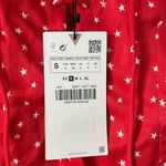 ZARA NWT  Star satin Effect Lace Up Bodysuit Size small Red & White‎ C3 Photo 4