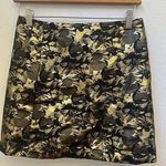 AQUA NWT GOLD BLACK A-LINE SKIRT SIZE SMALL (L6) Photo 0